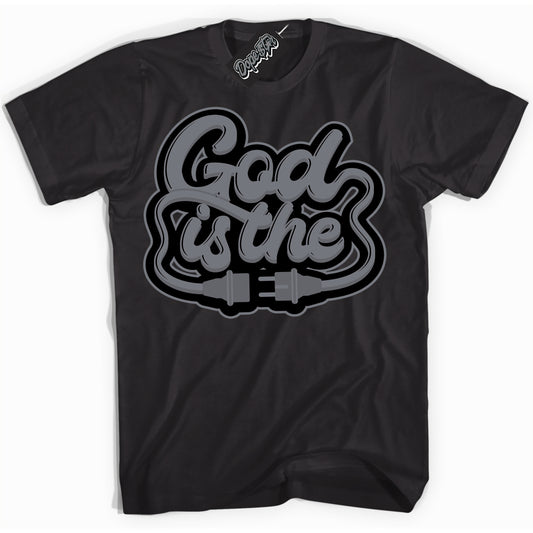 Cool Black Shirt with “God Is The” design that perfectly matches the Barons 12s Jordans.
