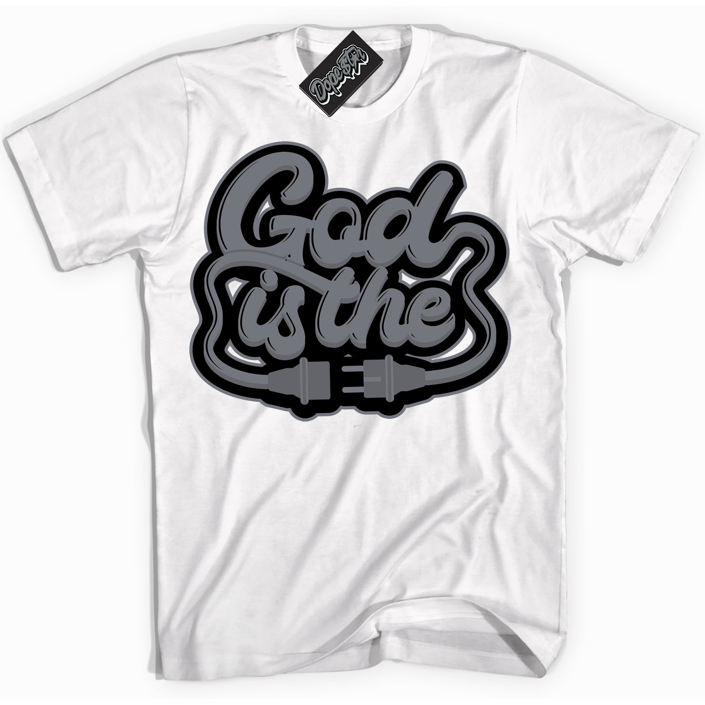 Cool White Shirt with “God Is The” design that perfectly matches the Barons 12s Jordans.
