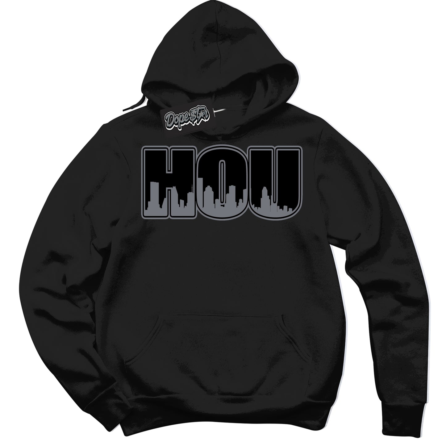 Cool Black Hoodie with “Houston” design that Perfectly Matches Barons 12s Jordans.
