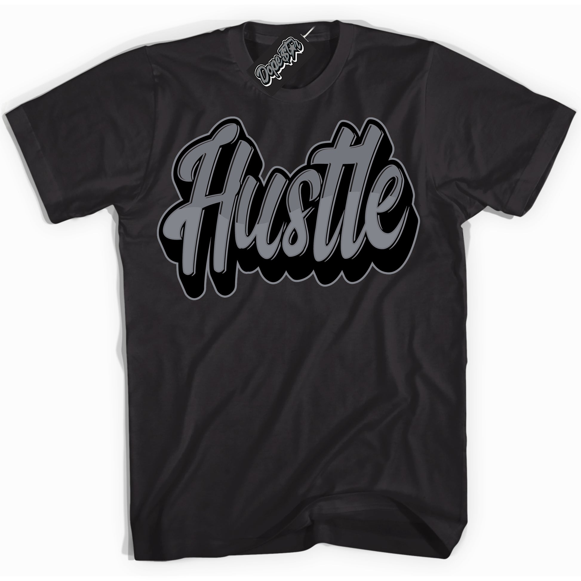 Cool Black Shirt with “Hustle” design that perfectly matches the Barons 12s Jordans.
