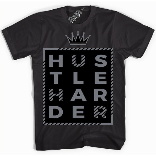Cool Black Shirt with “Hustle Harder” design that perfectly matches the Barons 12s Jordans.
