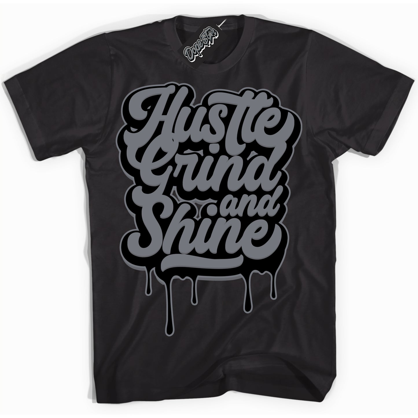 Cool Black Shirt with “Hustle Grind And Shine” design that perfectly matches the Barons 12s Jordans.
