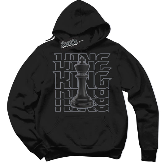 Cool Black Hoodie with “King Chess” design that Perfectly Matches Barons 12s Jordans.
