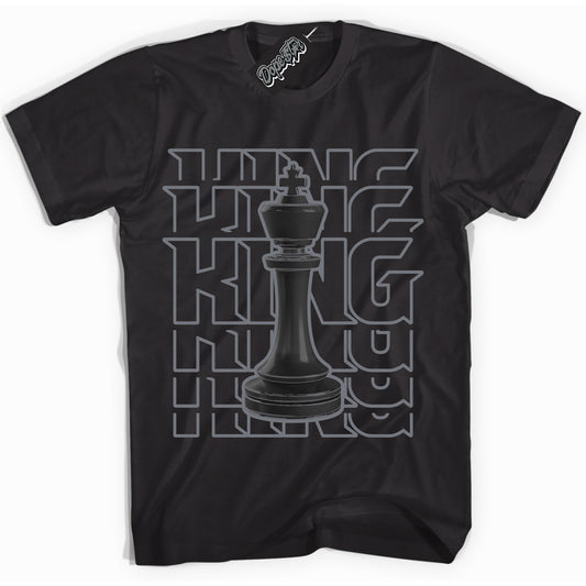 Cool Black Shirt with “King Chess” design that perfectly matches the Barons 12s Jordans.
