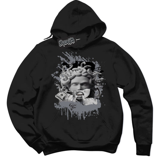 Cool Black Hoodie with “Medusa” design that Perfectly Matches Barons 12s Jordans.
