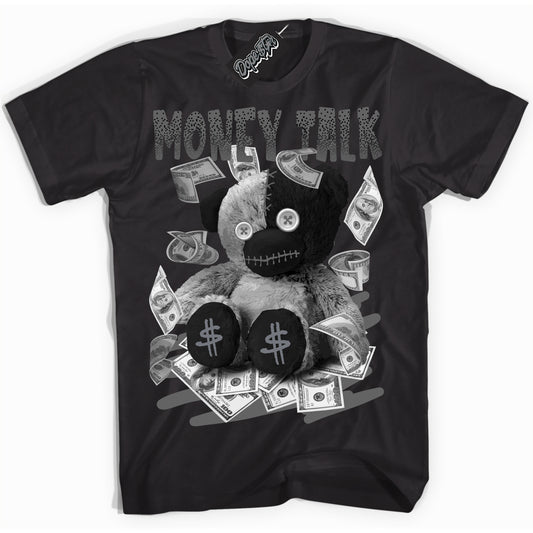 Cool Black Shirt with “Money Talk Bear” design that perfectly matches the Barons 12s Jordans.
