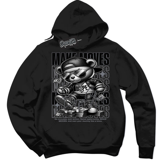 Cool Black Hoodie with “Make Moves” design that Perfectly Matches Barons 12s Jordans.
