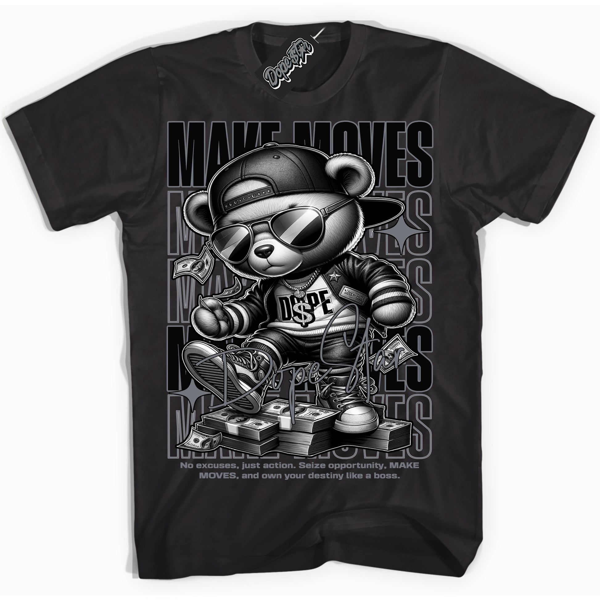 Cool Black Shirt with “Make Moves” design that perfectly matches the Barons 12s Jordans.
