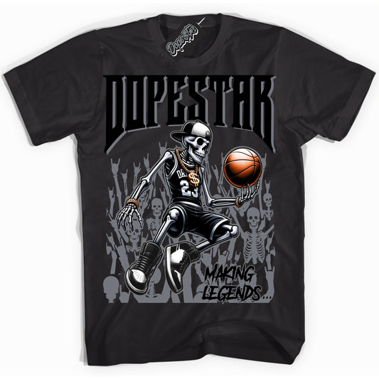 Cool Black Shirt with “Making Legends” design that perfectly matches the Barons 12s Jordans.
