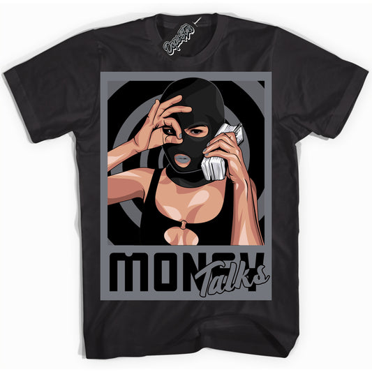 Cool Black Shirt with “Money Talks” design that perfectly matches the Barons 12s Jordans.
