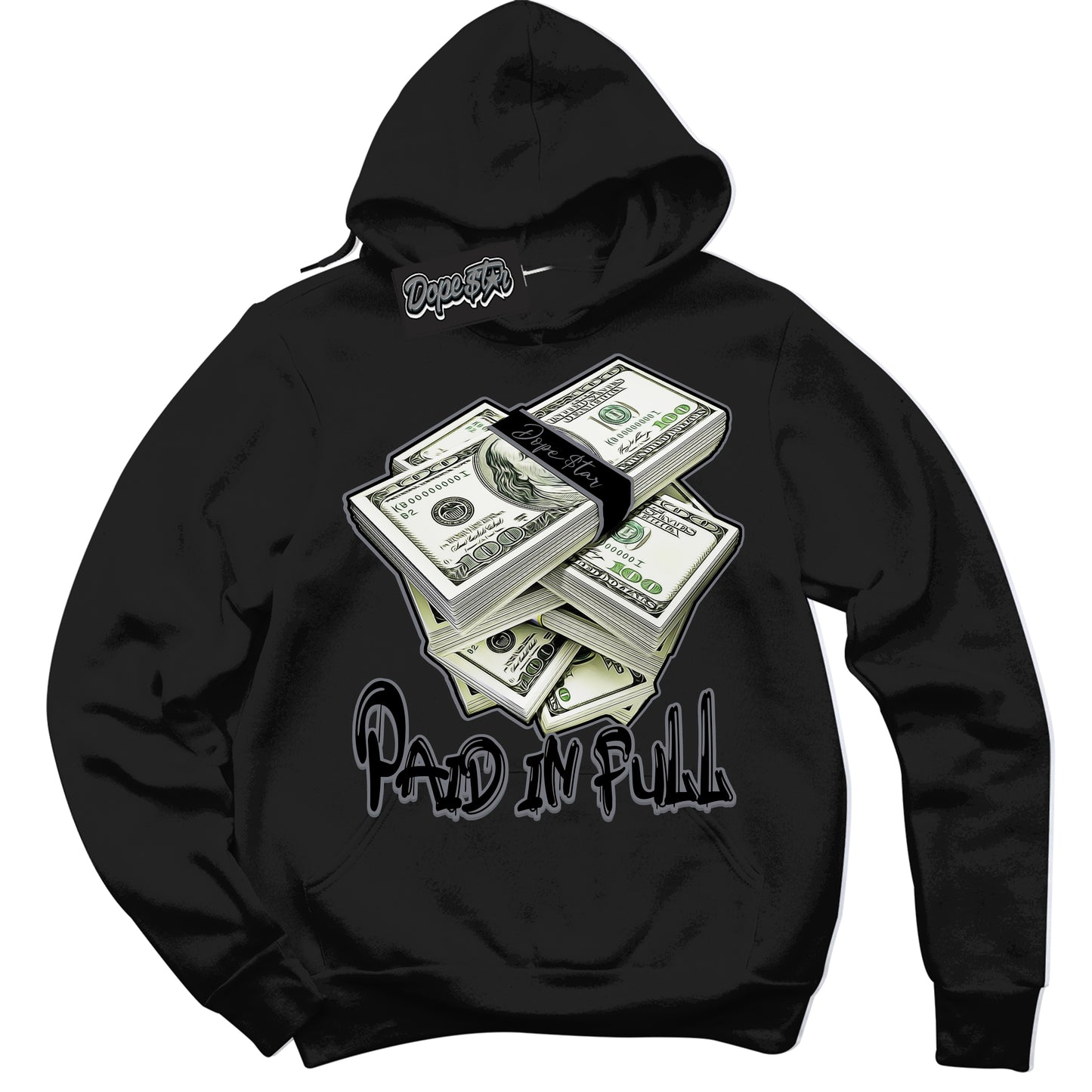 Cool Black Hoodie with “Paid In Full” design that Perfectly Matches Barons 12s Jordans.
