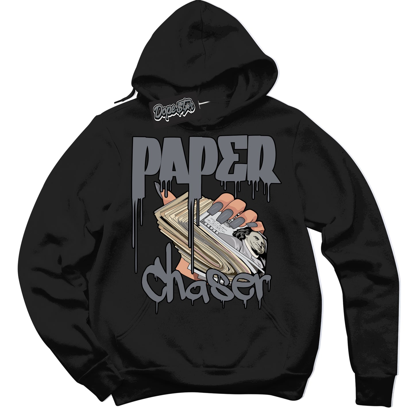 Cool Black Hoodie with “Paper Chaser” design that Perfectly Matches Barons 12s Jordans.
