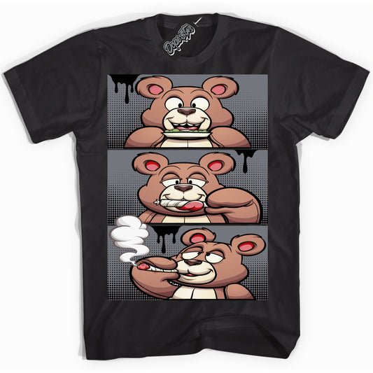 Cool Black Shirt with “Roll It Lick It Smoke It Bear” design that perfectly matches the Barons 12s Jordans.
