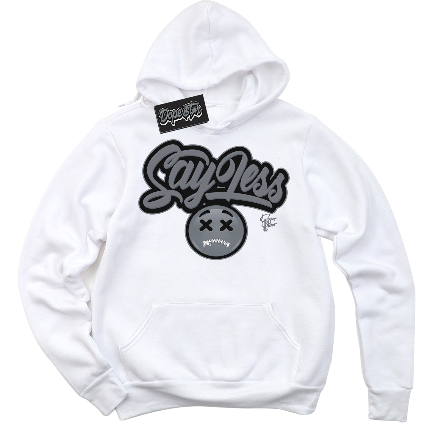 Cool White Hoodie with “Say Less” design that Perfectly Matches Barons 12s Jordans.