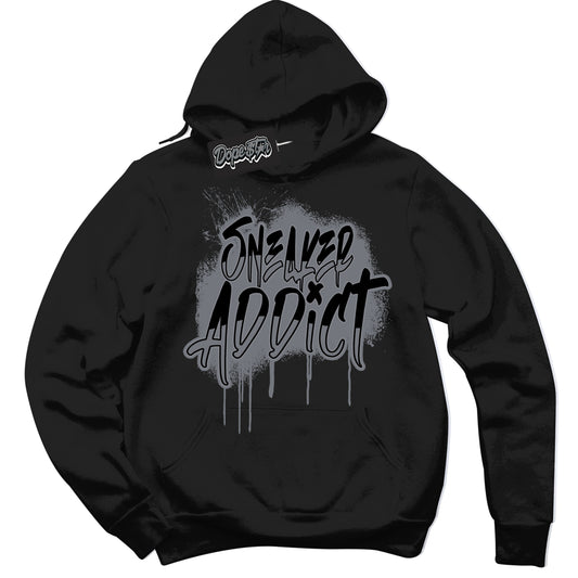 Cool Black Hoodie with “Sneaker Addict” design that Perfectly Matches Barons 12s Jordans.
