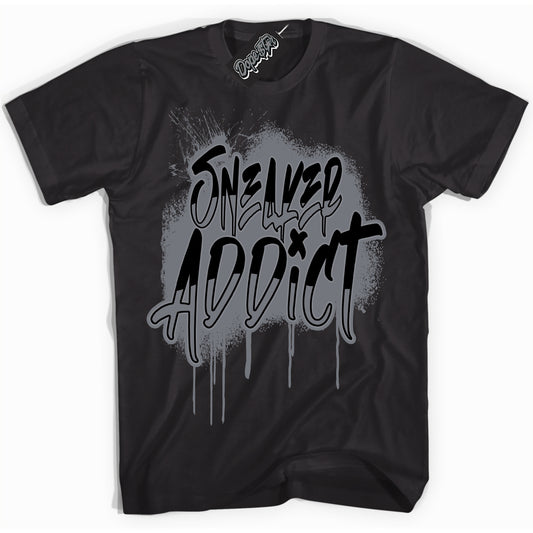 Cool Black Shirt with “Sneaker Addict” design that perfectly matches the Barons 12s Jordans.