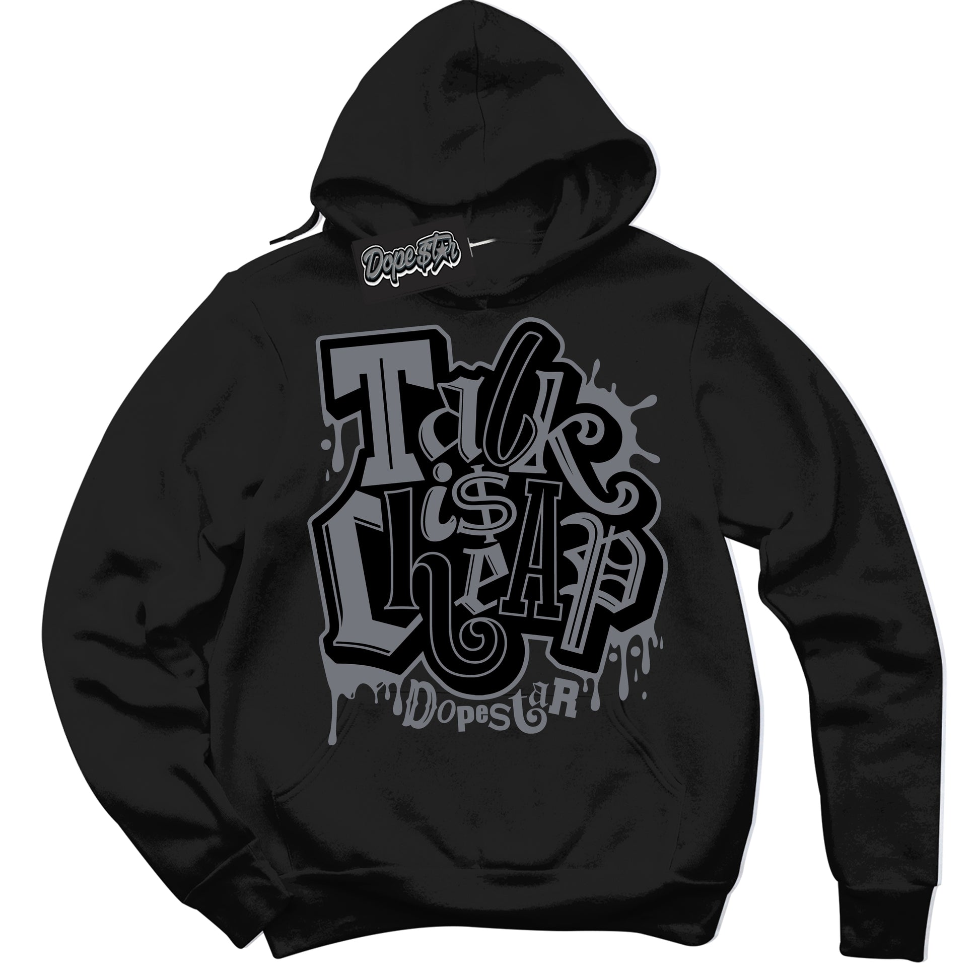 Cool Black Hoodie with “Talk Is Cheap” design that Perfectly Matches Barons 12s Jordans.
