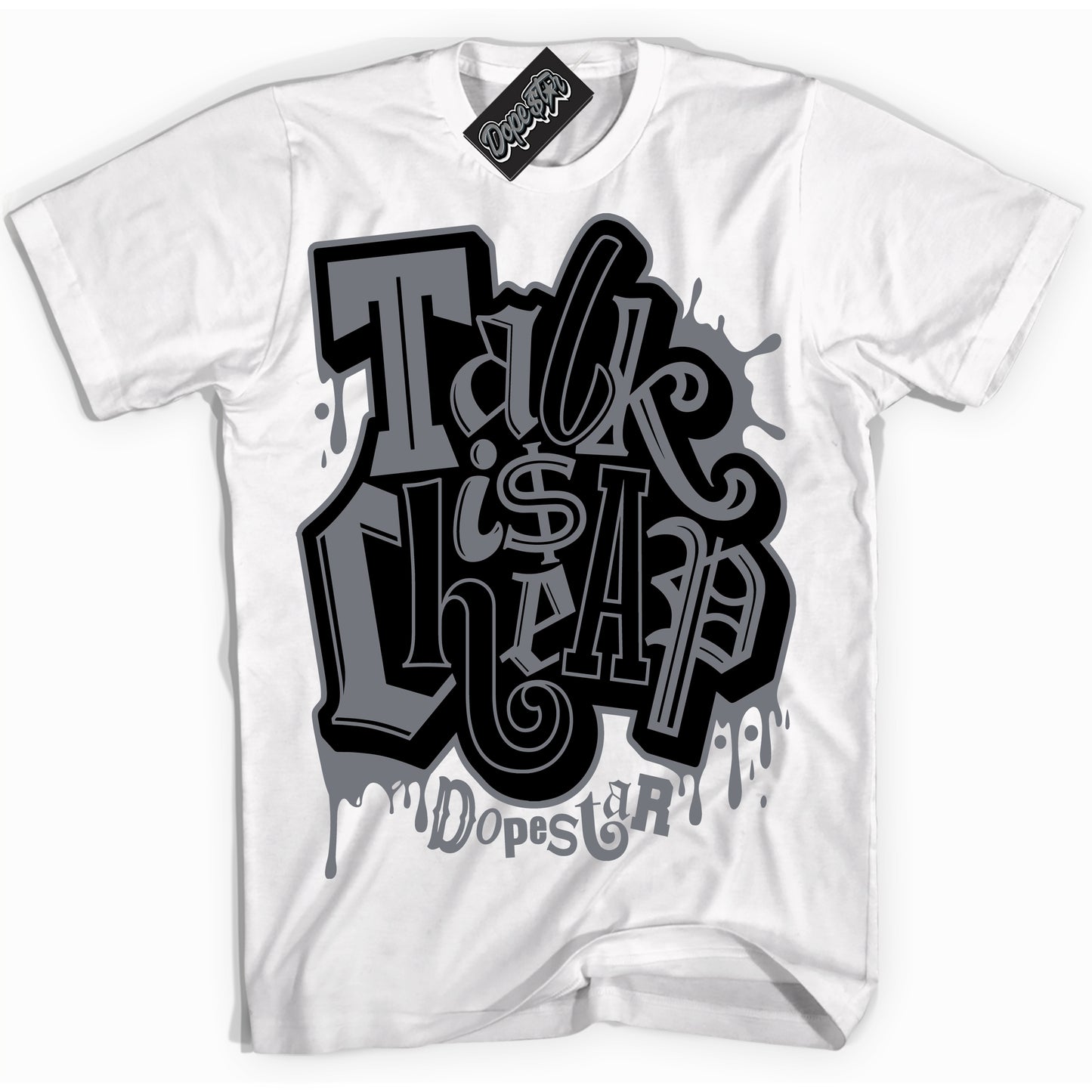 Cool White Shirt with “Talk Is Cheap” design that perfectly matches the Barons 12s Jordans.
