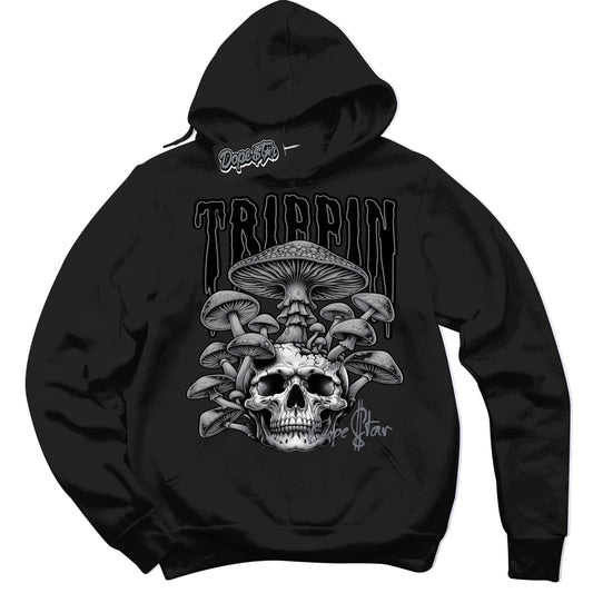 Cool Black Hoodie with “Trippin” design that Perfectly Matches Barons 12s Jordans.
