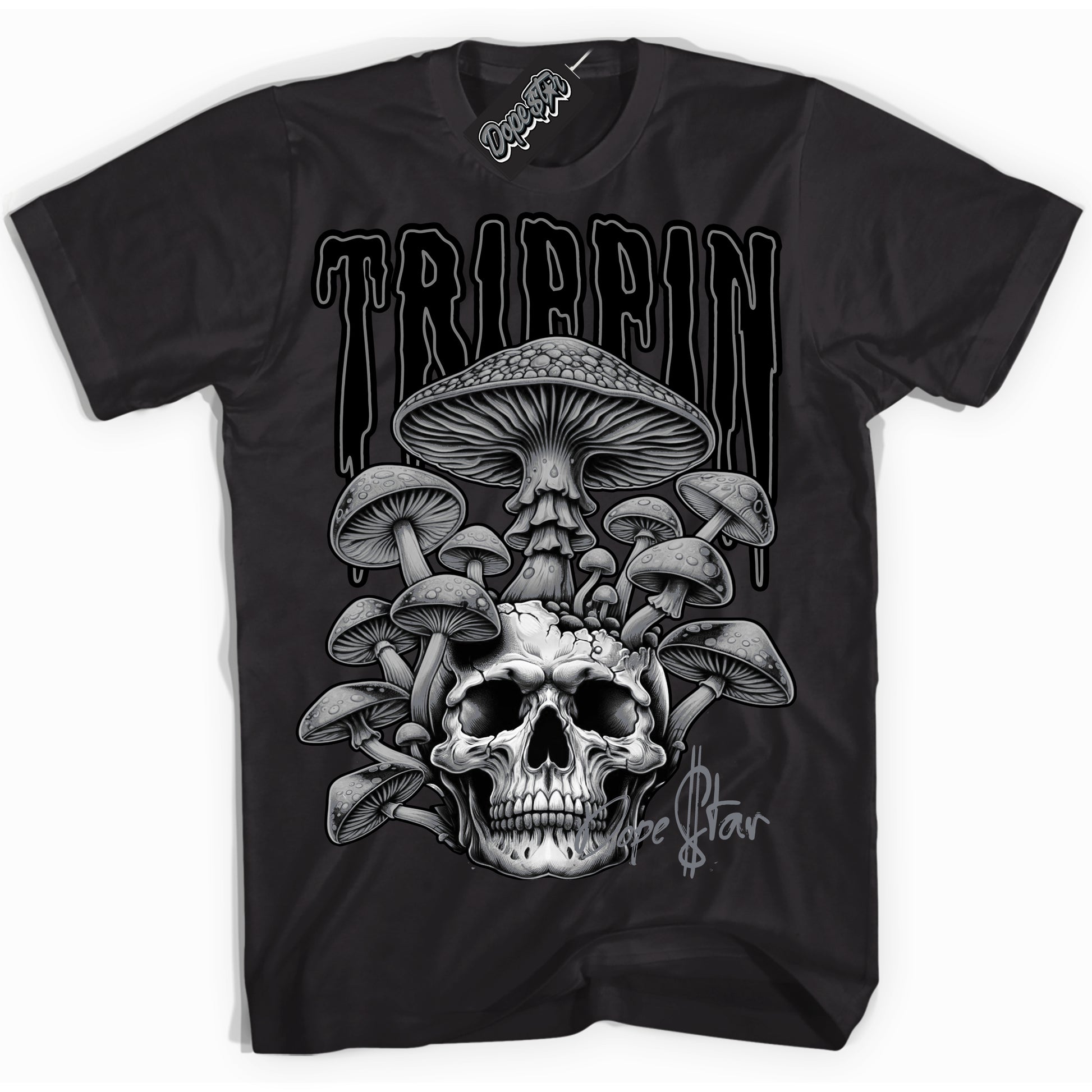 Cool Black Shirt with “Trippin” design that perfectly matches the Barons 12s Jordans.
