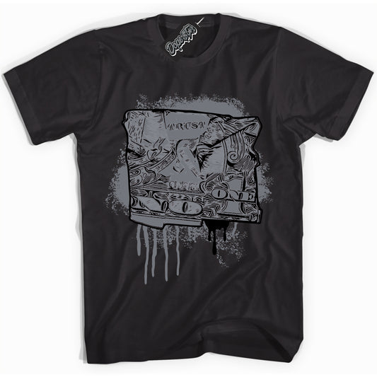 Cool Black Shirt with “Trust No One Dollar” design that perfectly matches the Barons 12s Jordans.
