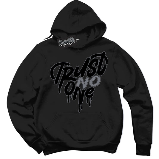 Cool Black Hoodie with “Trust No One Heart” design that Perfectly Matches Barons 12s Jordans.
