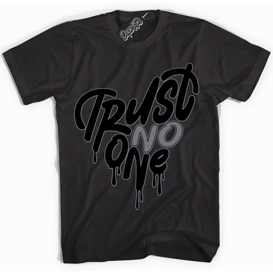Cool Black Shirt with “Trust No One Heart” design that perfectly matches the Barons 12s Jordans.