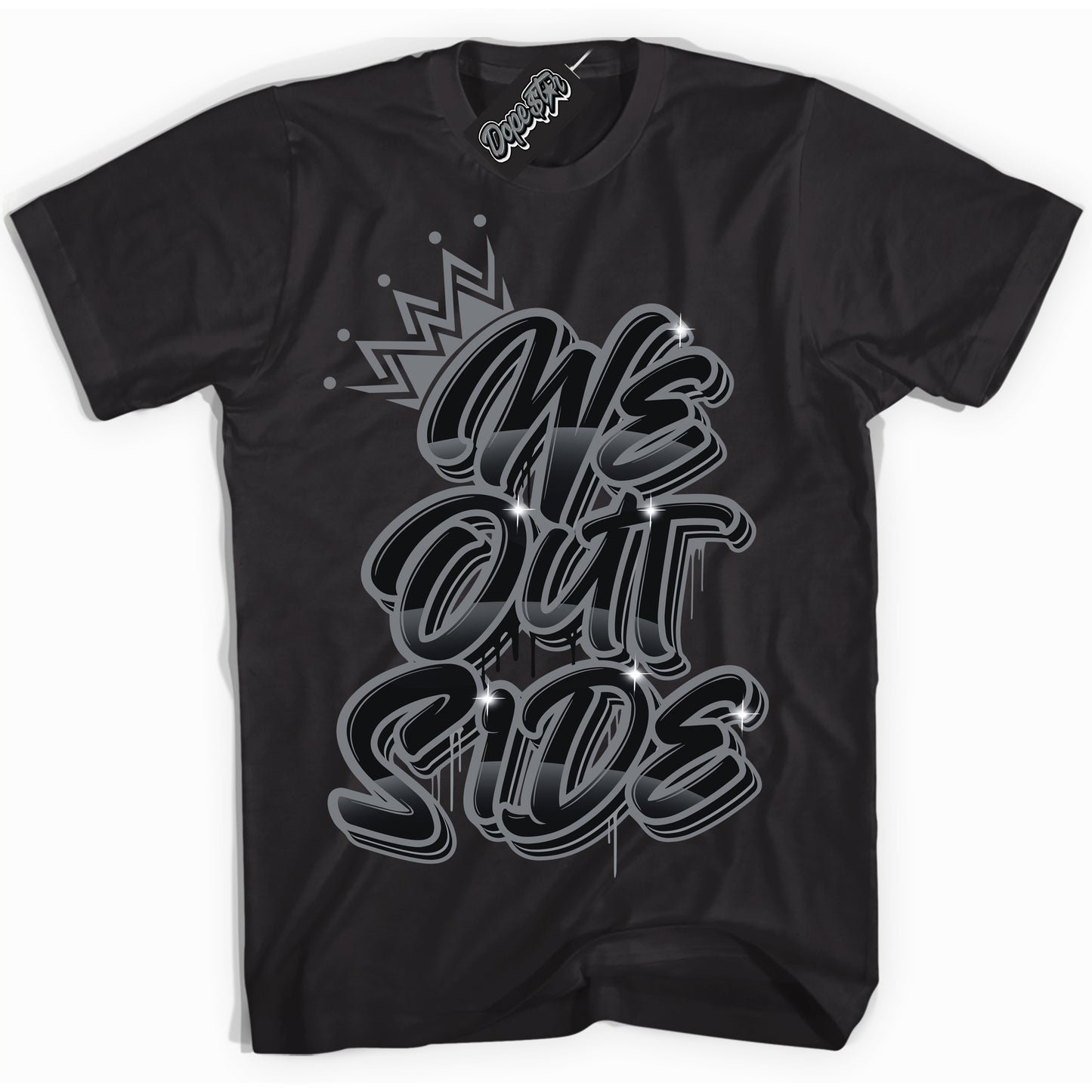 Cool Black Shirt with “We Outside” design that perfectly matches the Barons 12s Jordans.

