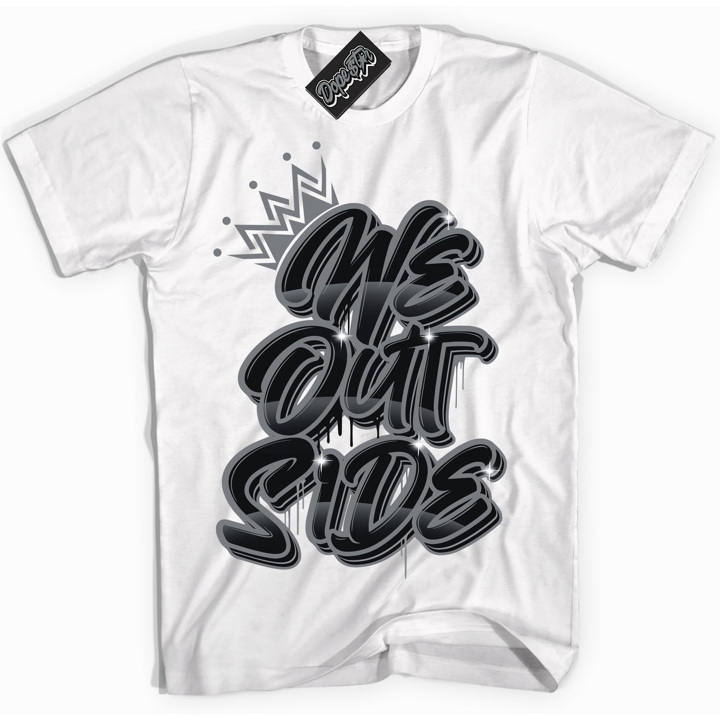 Cool White Shirt with “We Outside” design that perfectly matches the Barons 12s Jordans.
