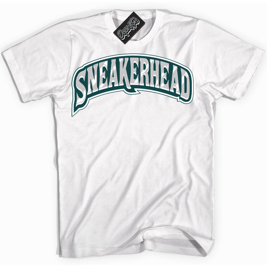 Cool White Shirt with “Sneakerhead” design that perfectly matches the Oxidized Green 1s Jordans.