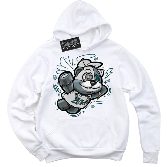 Cool White Shirt with “Slam Dunk Bear” design that perfectly matches the Oxidized Green 1s Jordans.