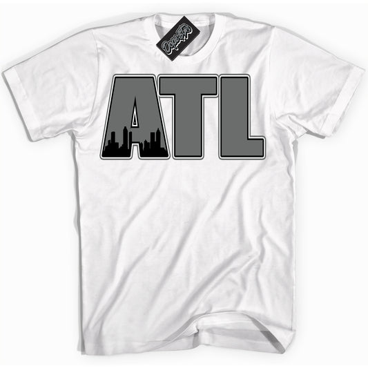Cool White Shirt with “Atlanta” design that perfectly matches the Iron Grey 1s Jordans.