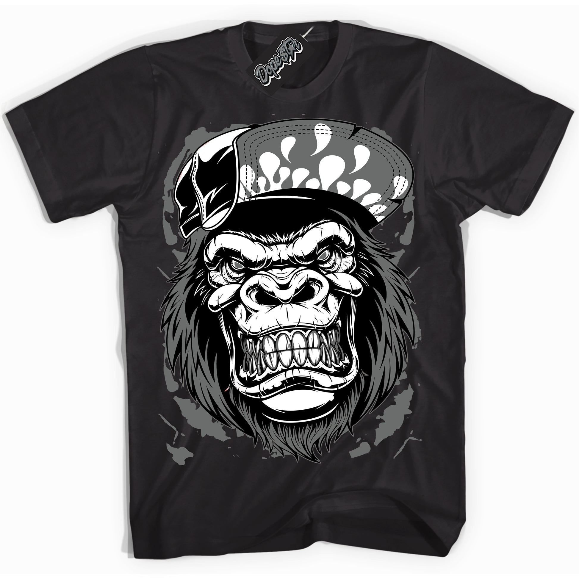 Cool Black Shirt with “Gorilla Beast” design that perfectly matches the Iron Grey 1s Jordans.