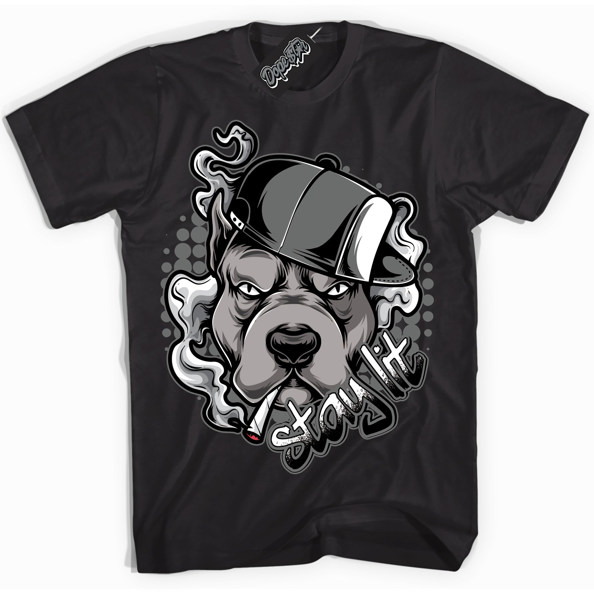 Cool Black Shirt with “Stay Lit” design that perfectly matches the Iron Grey 1s Jordans.