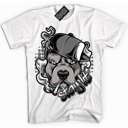 Cool White Shirt with “Stay Lit” design that perfectly matches the Iron Grey 1s Jordans.