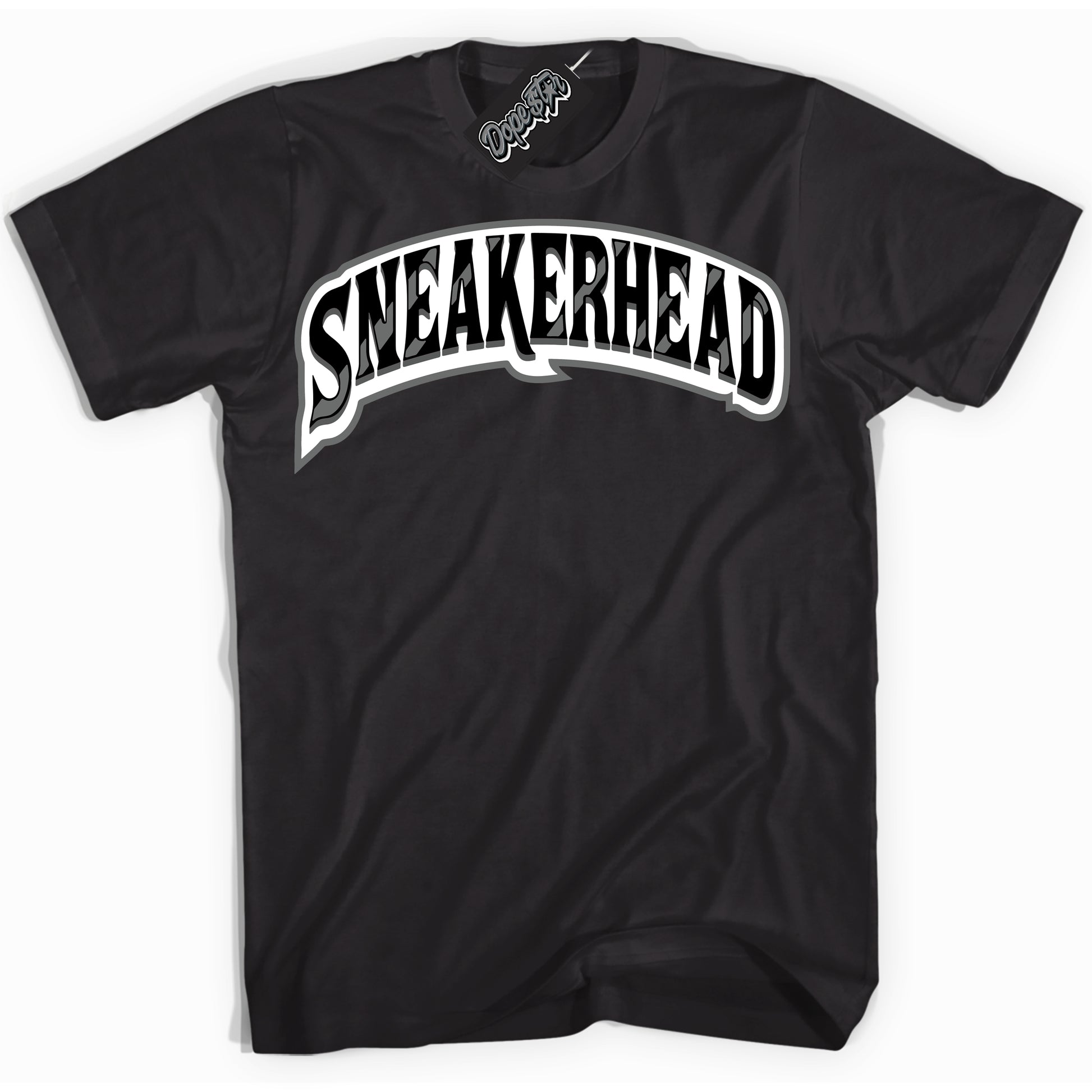 Cool Black Shirt with “Sneakerhead” design that perfectly matches the Iron Grey 1s Jordans.
