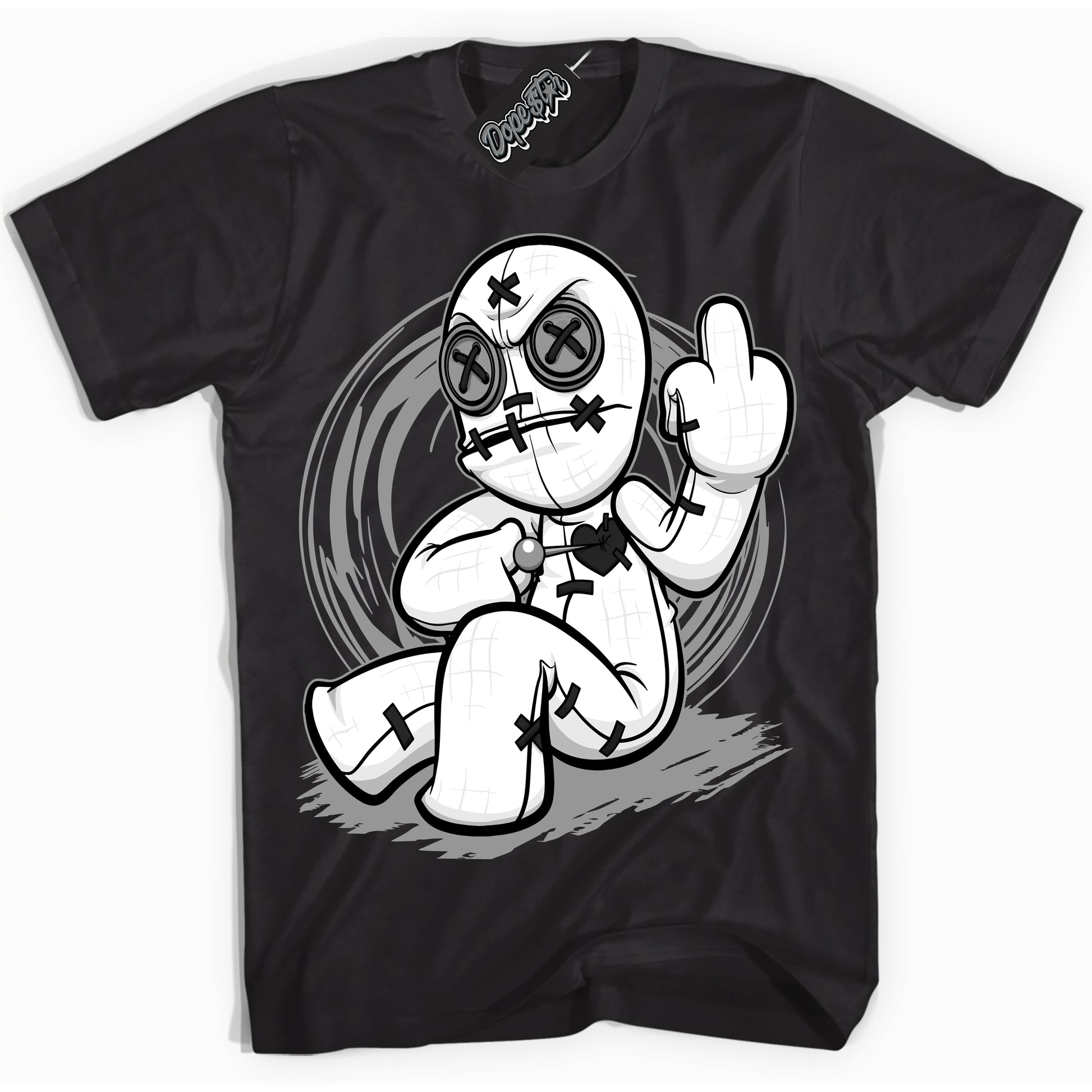 Cool Black Shirt with “Voodoo Doll” design that perfectly matches the Iron Grey 1s Jordans