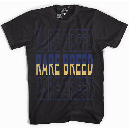 Cool Black Shirt with “Rare Breed” design that perfectly matches the Method of Make Midnight Navy Metallic Gold 1s Jordans.

