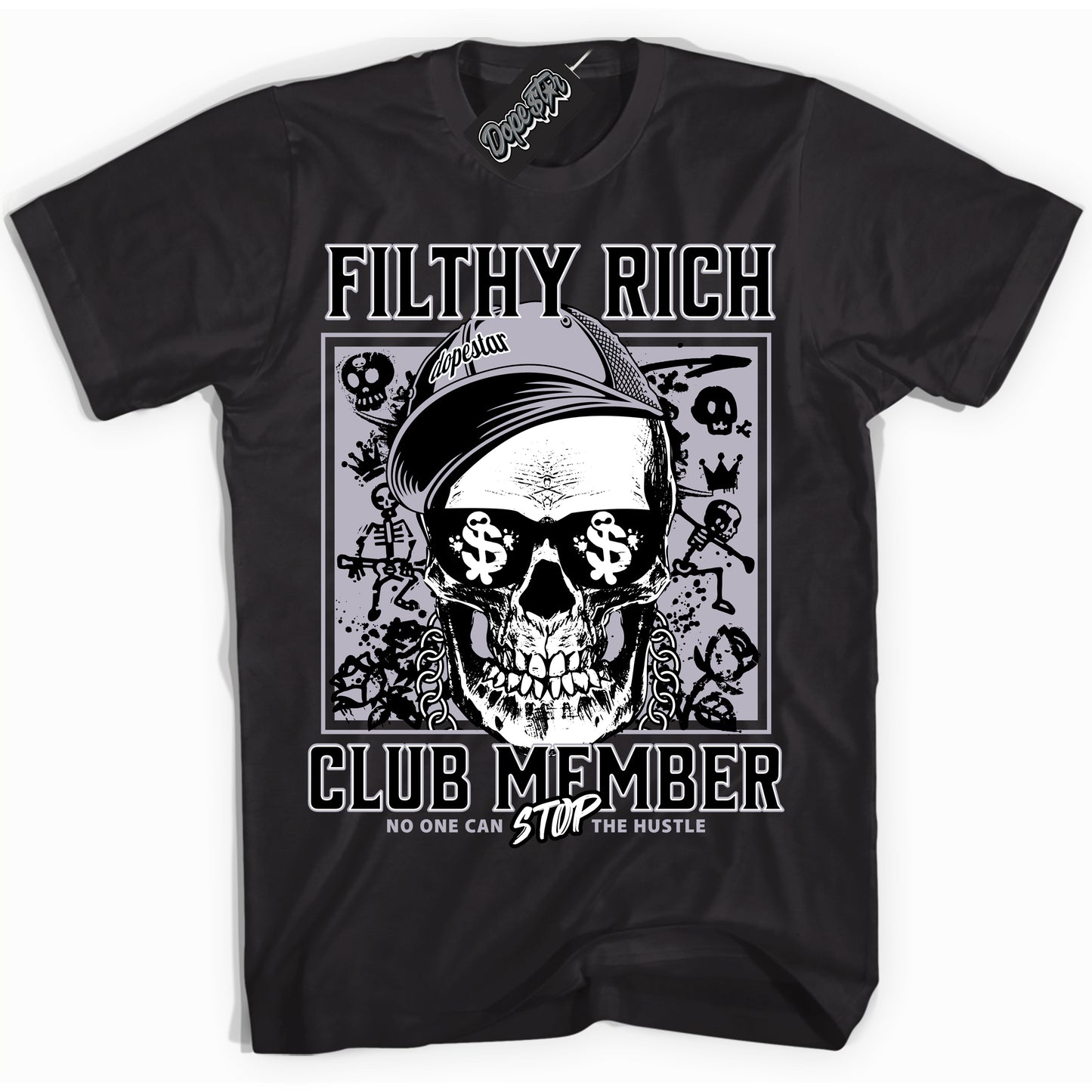 Cool Black Shirt with “Filthy Rich” design that perfectly matches the OG Barons 1s Jordans.