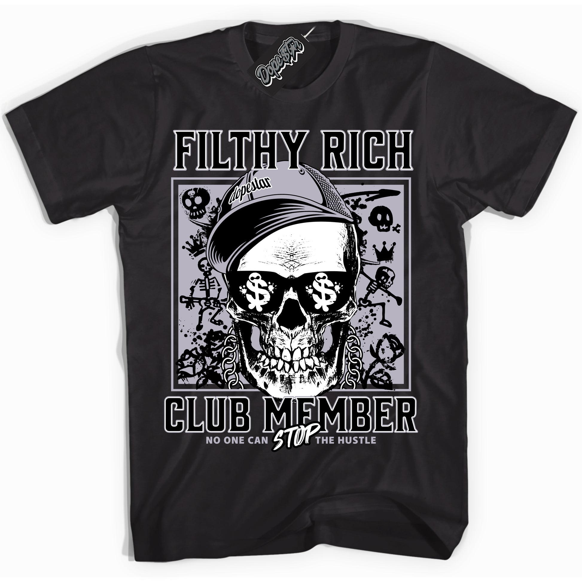 Cool Black Shirt with “Filthy Rich” design that perfectly matches the OG Barons 1s Jordans.