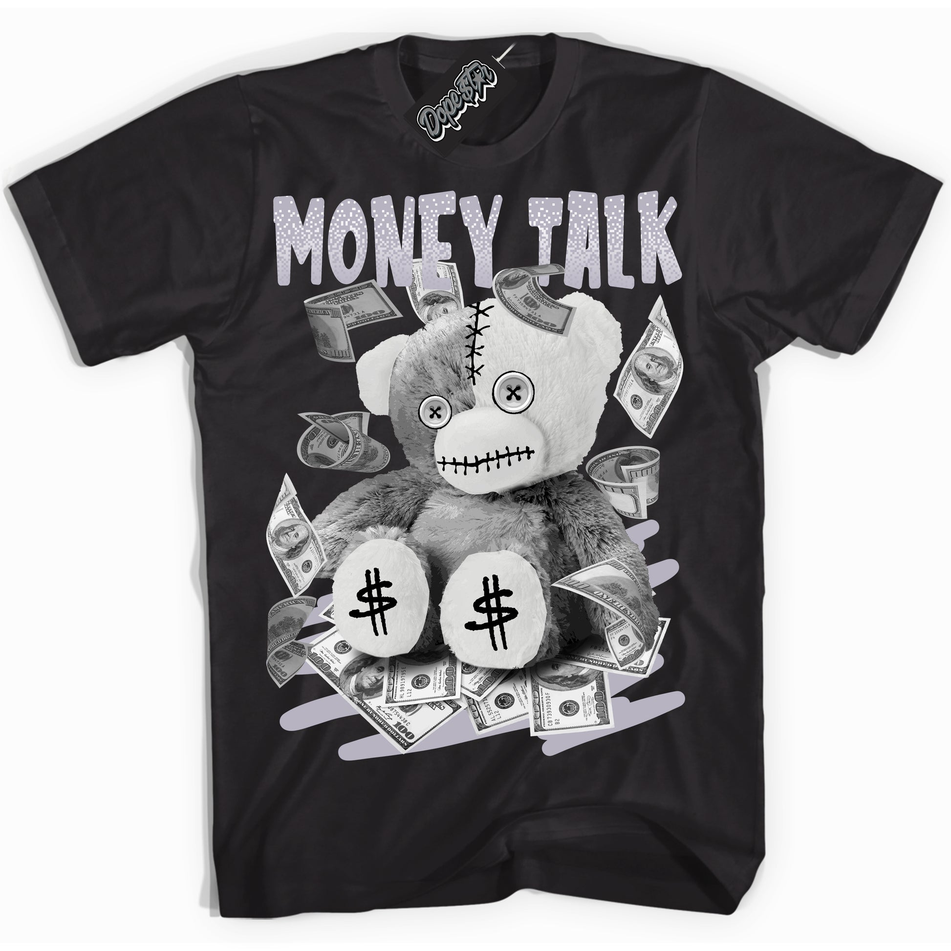 Cool Black Shirt with “Money Talk Bear” design that perfectly matches the OG Barons 1s Jordans.