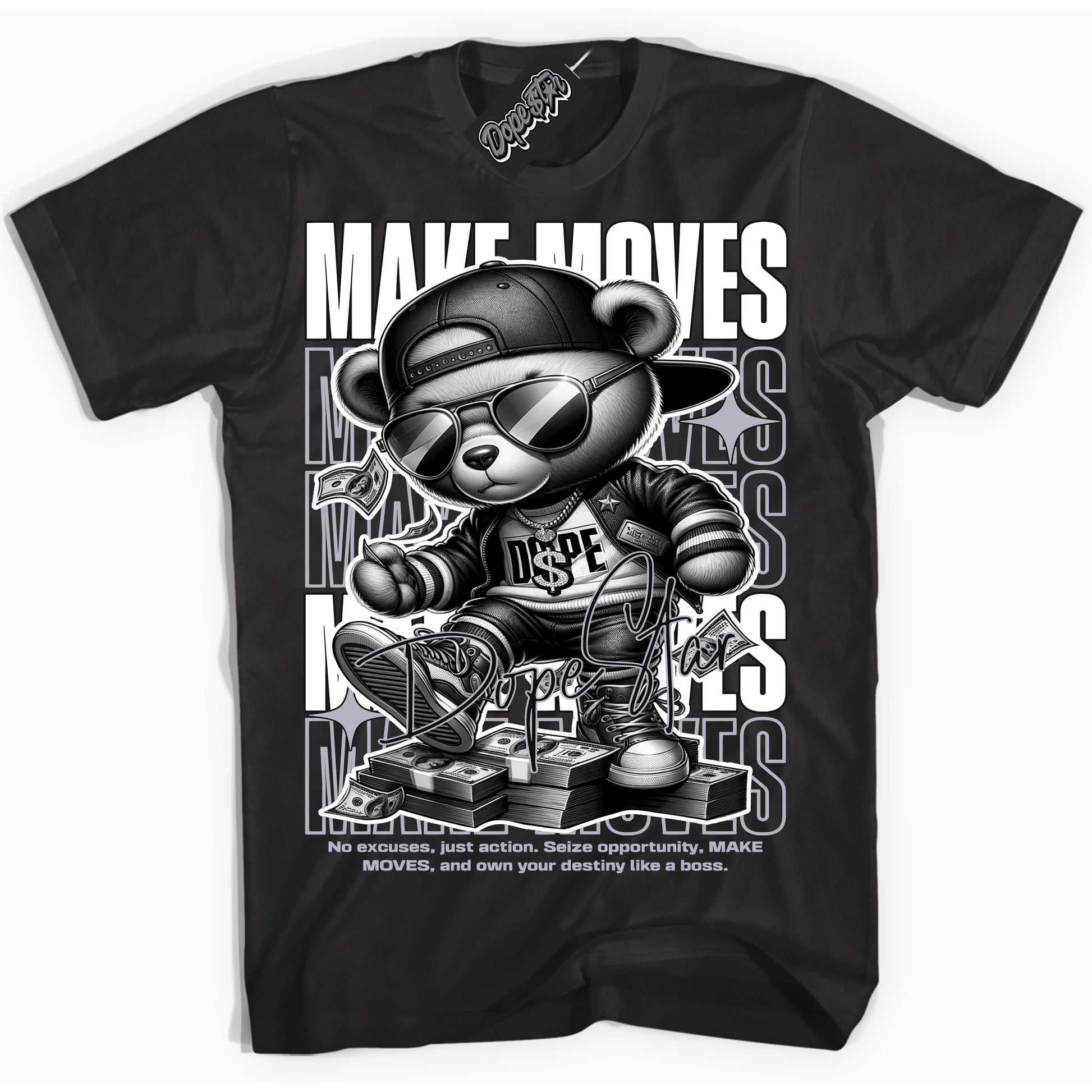 Cool Black Shirt with “Make Moves” design that perfectly matches the OG Barons 1s Jordans.