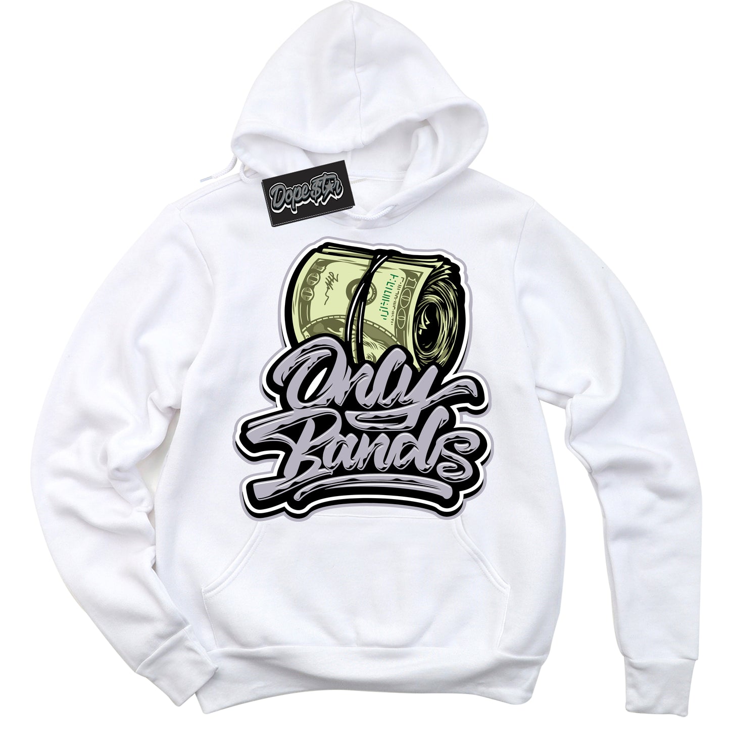Cool White Hoodie with “Only Bands” design that Perfectly Matches OG Barons 1s Jordans.