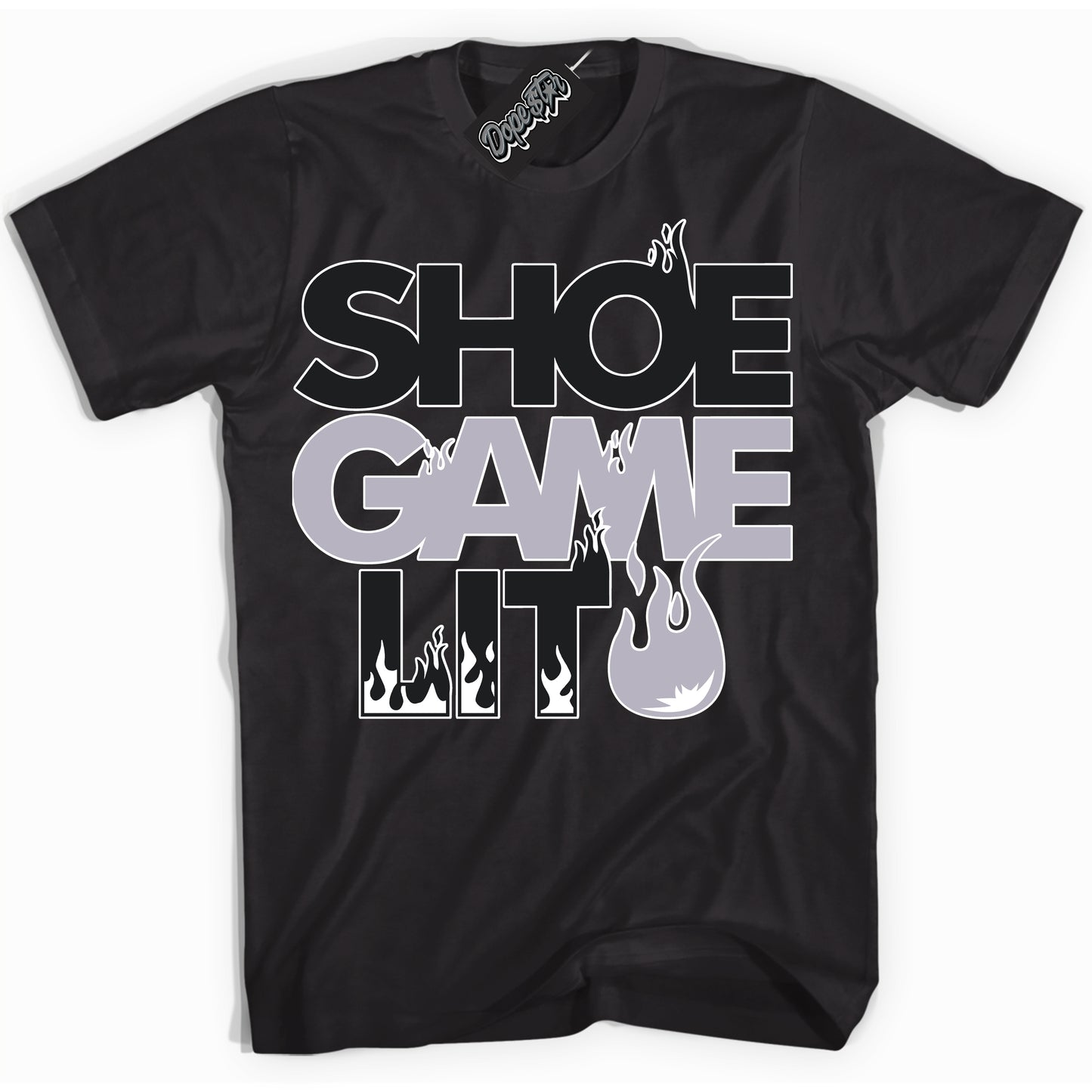Cool Black Shirt with “Shoe Game Lit” design that perfectly matches the OG Barons 1s Jordans.