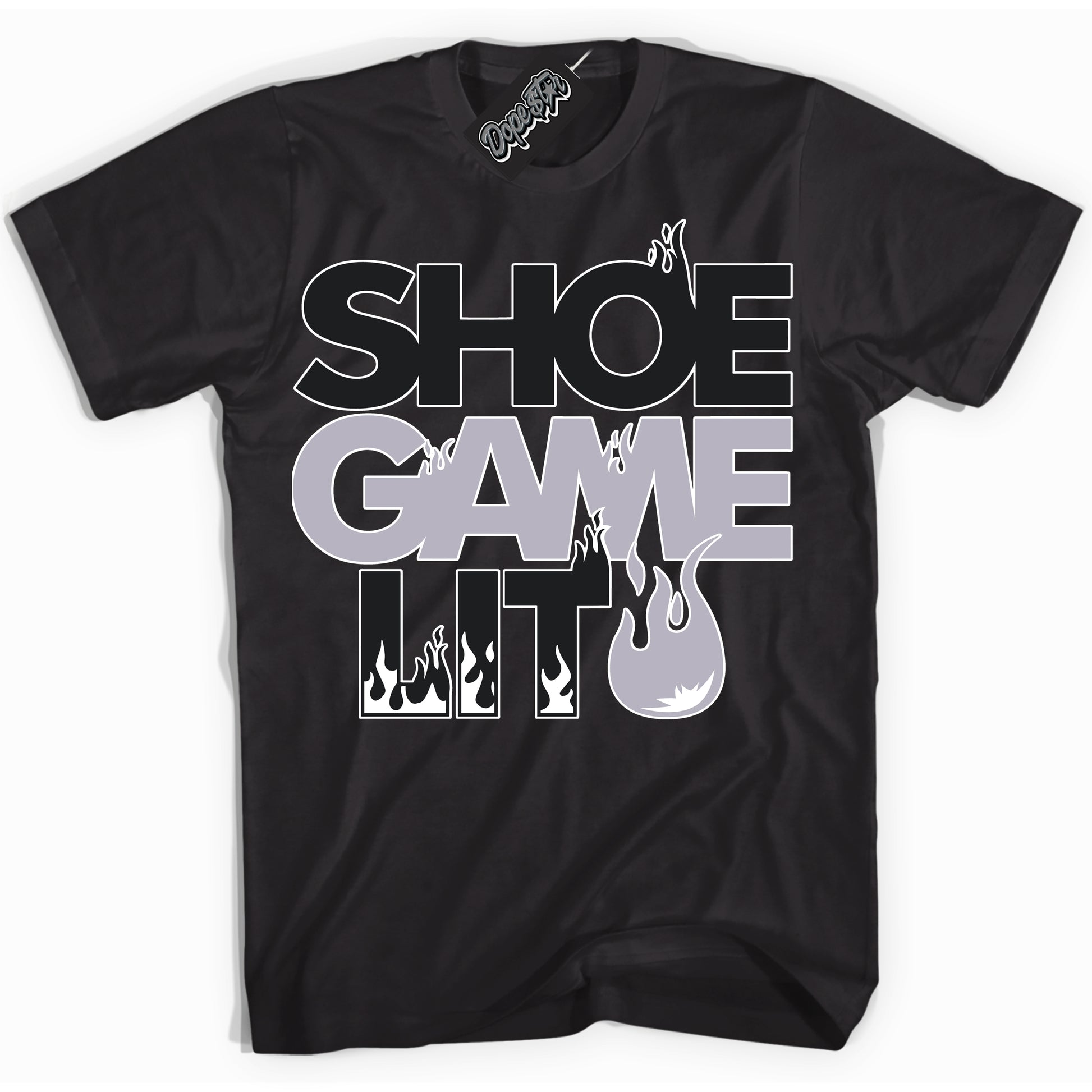 Cool Black Shirt with “Shoe Game Lit” design that perfectly matches the OG Barons 1s Jordans.
