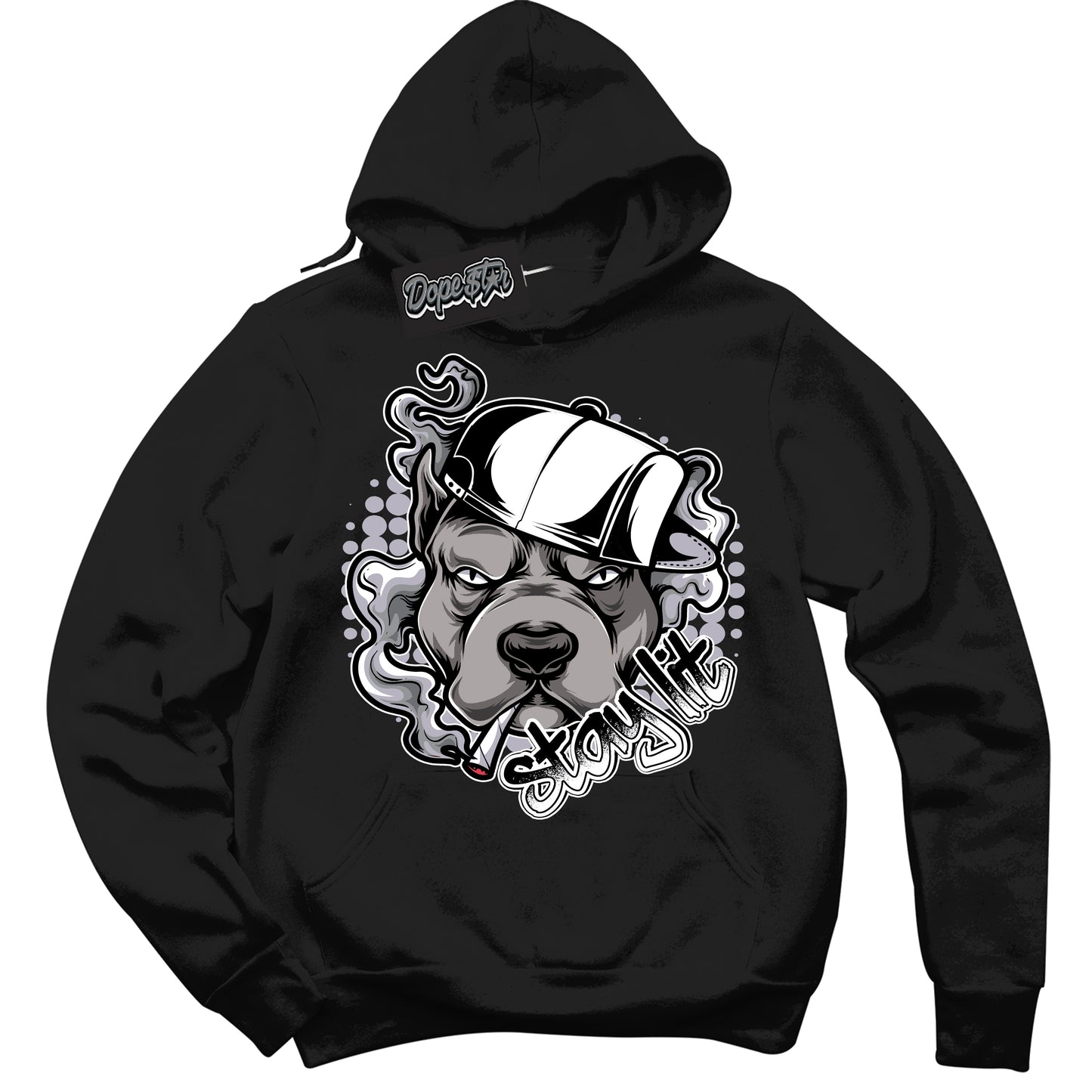 Cool Black Hoodie with “Stay Lit” design that Perfectly Matches OG Barons 1s Jordans.