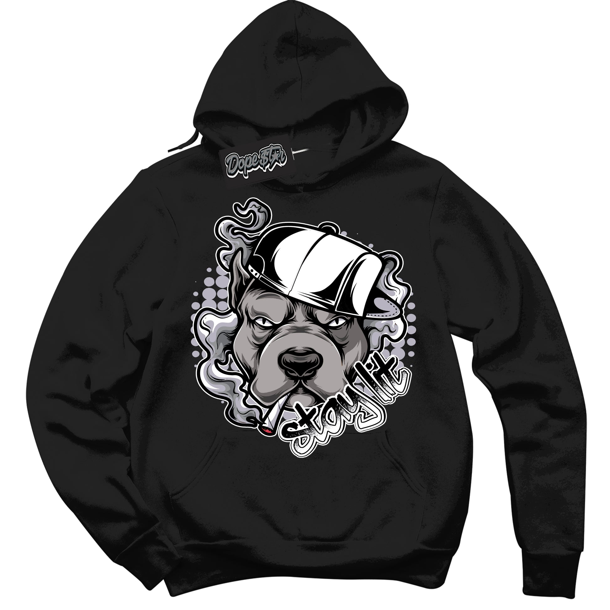 Cool Black Hoodie with “Stay Lit” design that Perfectly Matches OG Barons 1s Jordans.