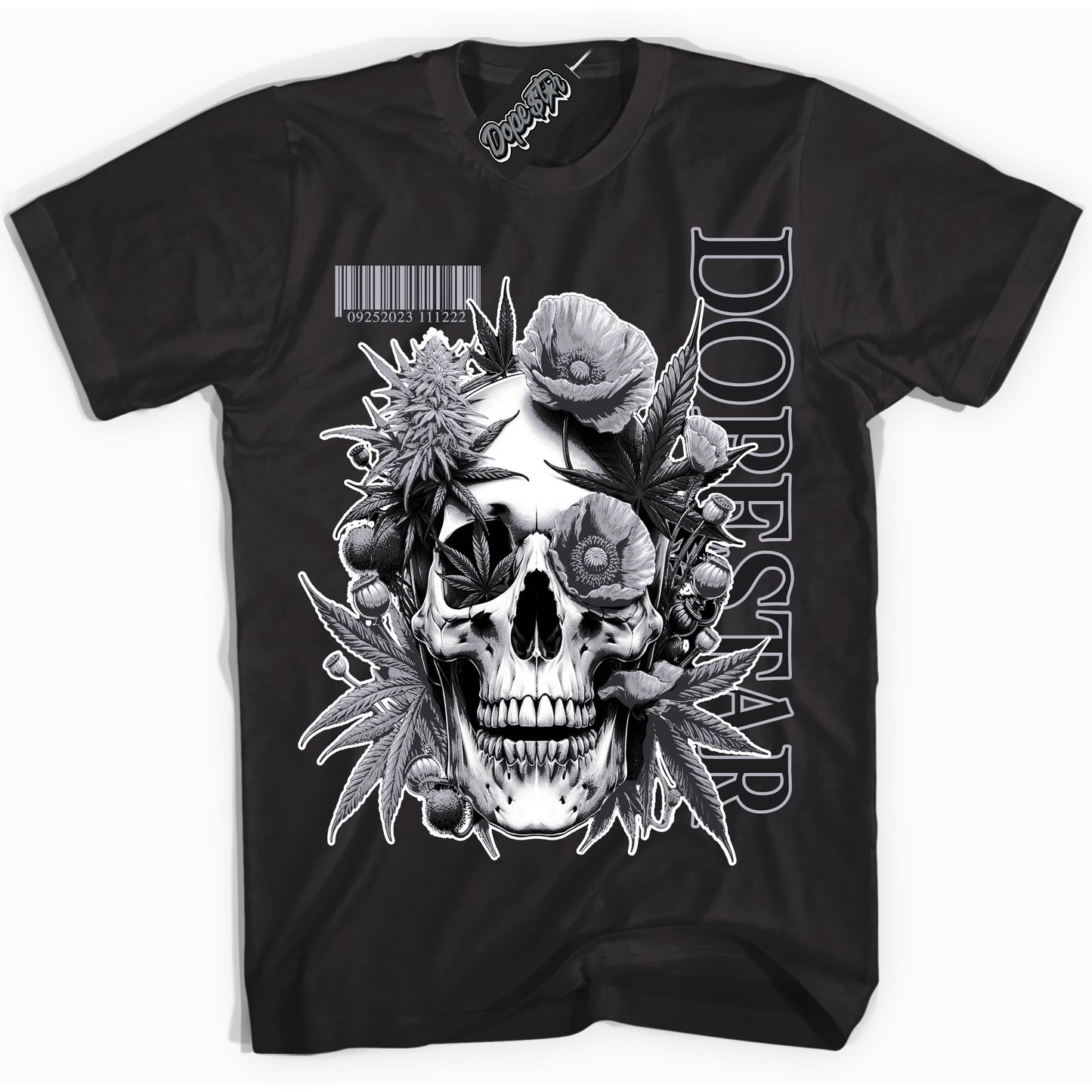 Cool Black Shirt with “Skull Poppies” design that perfectly matches the OG Barons 1s Jordans.