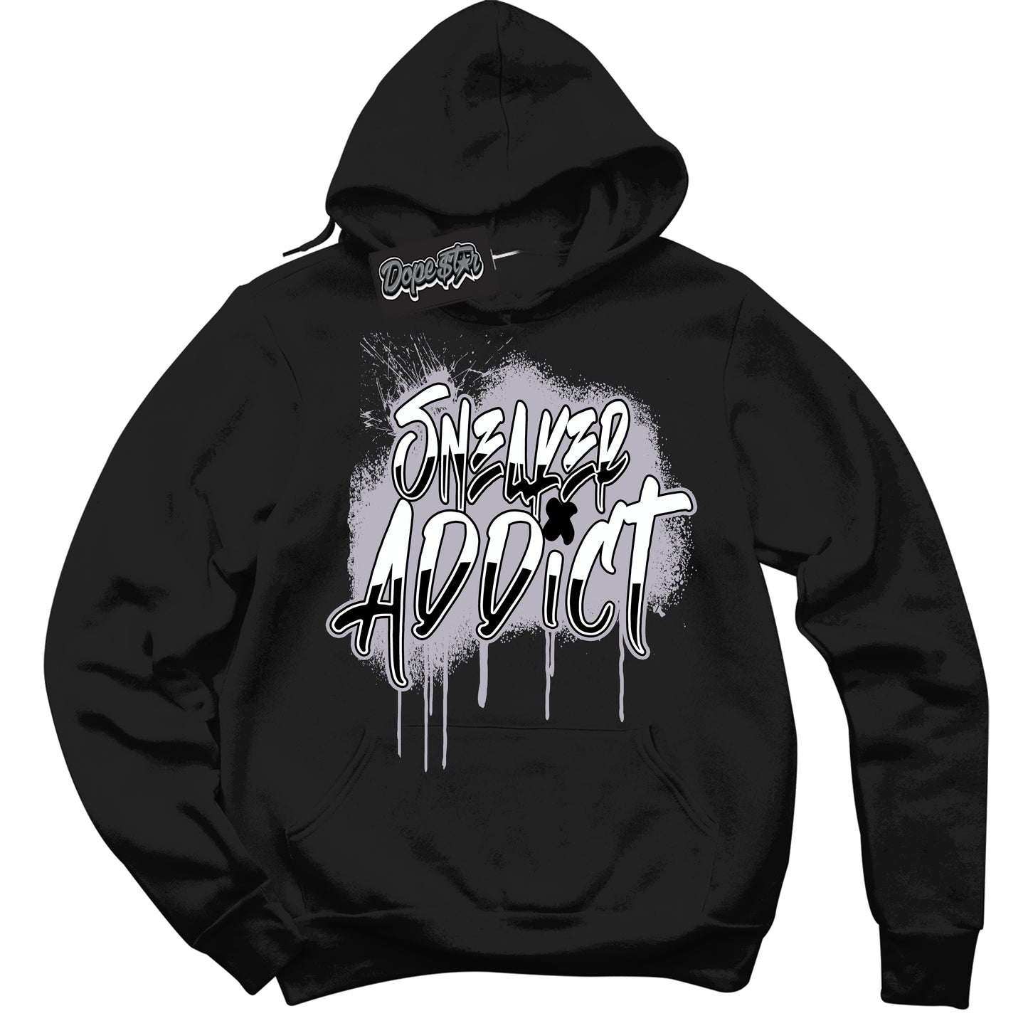 Cool Black Hoodie with “Sneaker Addict” design that Perfectly Matches OG Barons 1s Jordans.