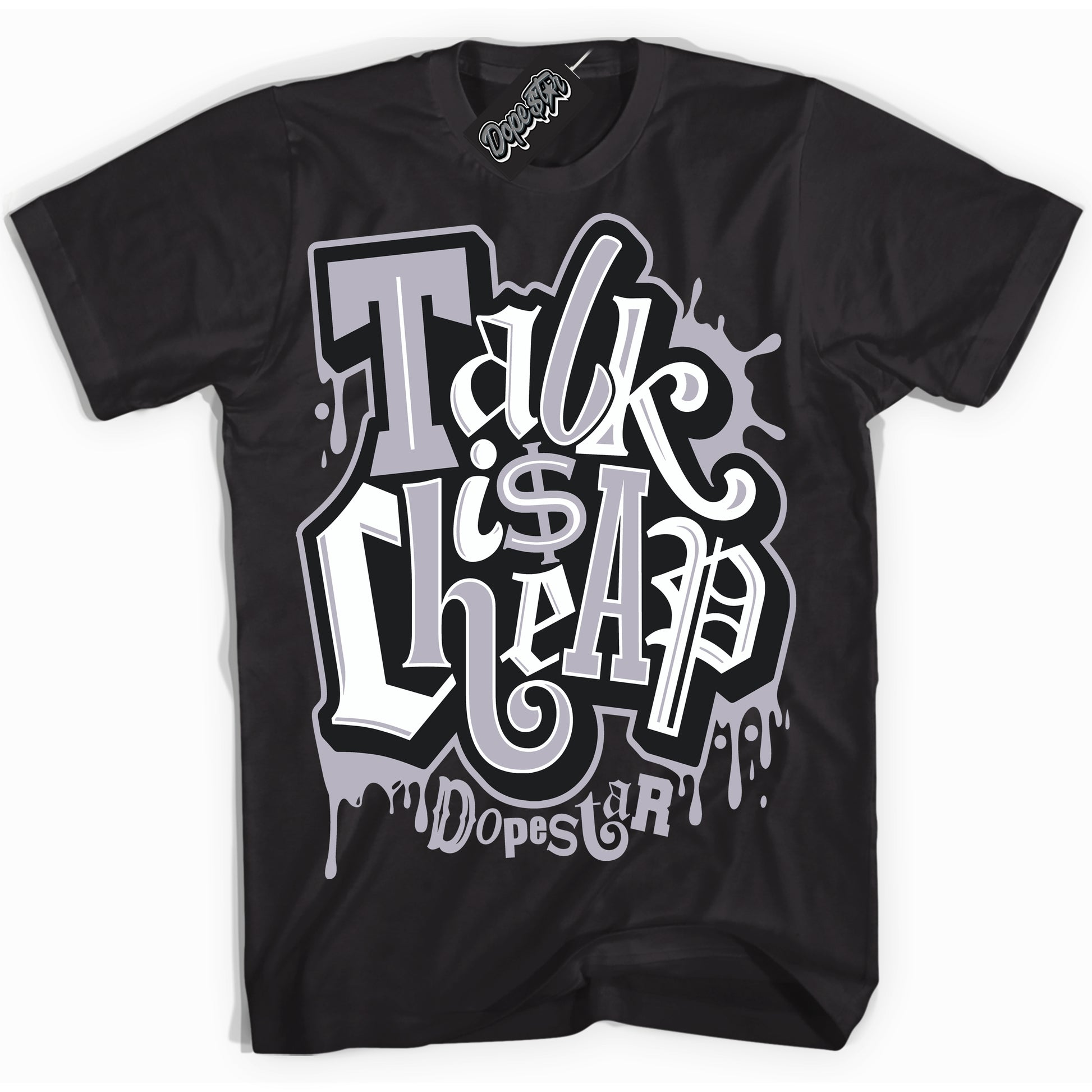 Cool Black Shirt with “Talk Is Cheap” design that perfectly matches the OG Barons 1s Jordans.